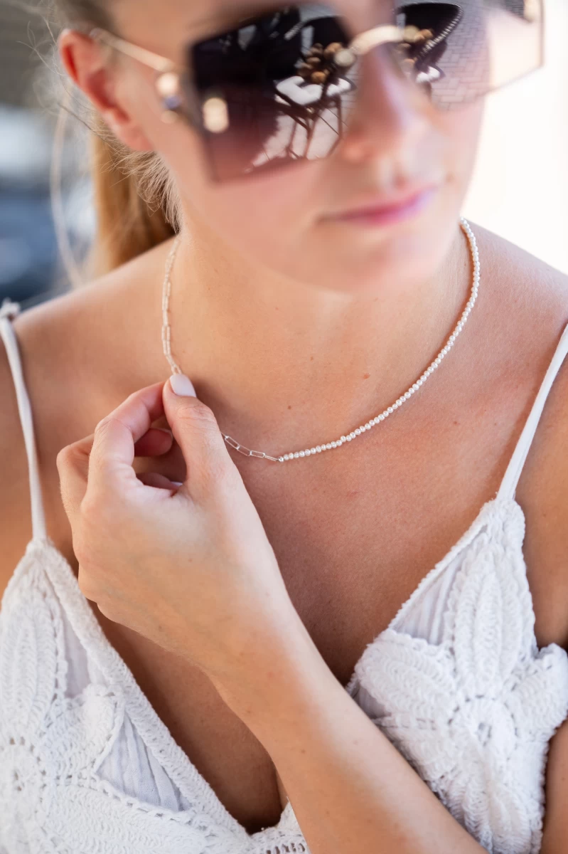 ZILIA Saona Pearl Strieborný náhrdelník