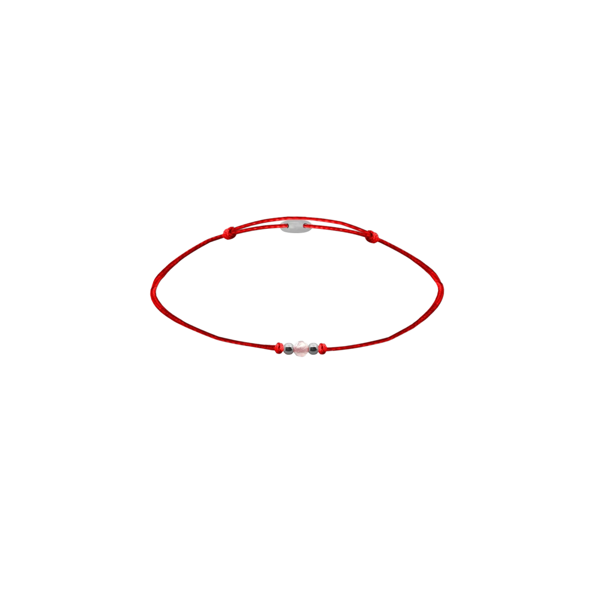 Červený ochranný detský náramok zo striebra 925 na nitke