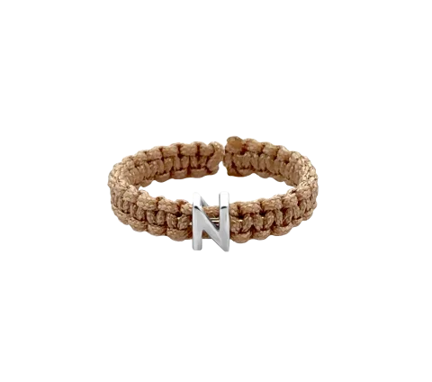 ZILIA Macrame Letter ABC Thread Členkový náramok