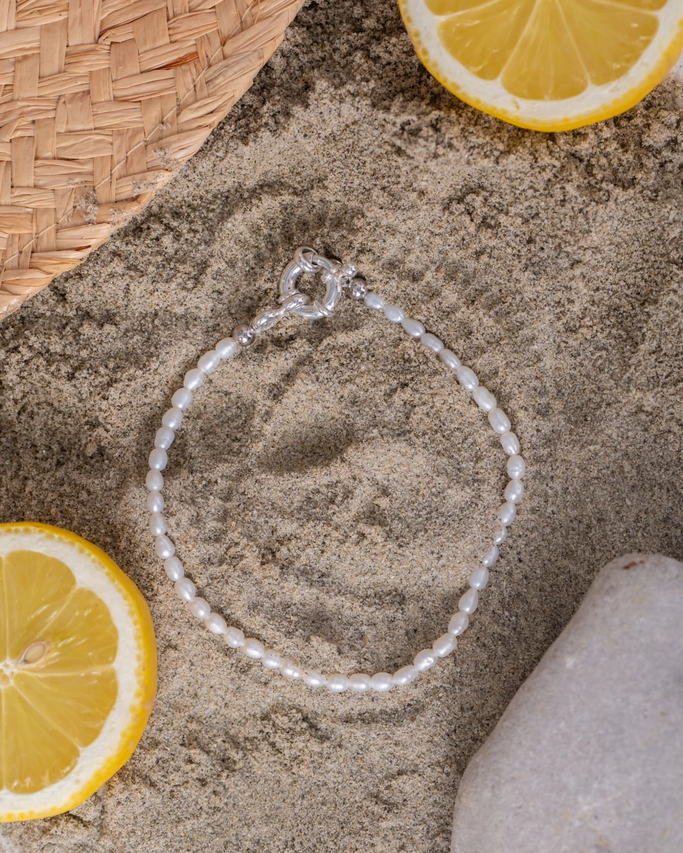 ZILIA Blanche Strieborný členkový náramok