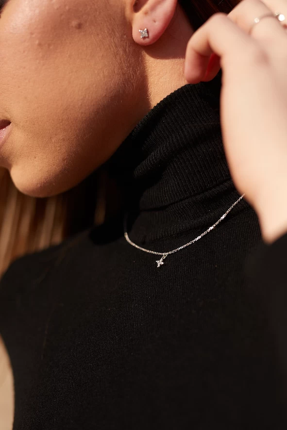 ZILIA Chloee Sparc Star Strieborný náhrdelník