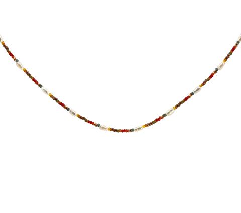 ZILIA Symbol Design Pearl Strieborný náhrdelník