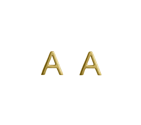 ZILIA Letter ABC Zlaté Náušnice