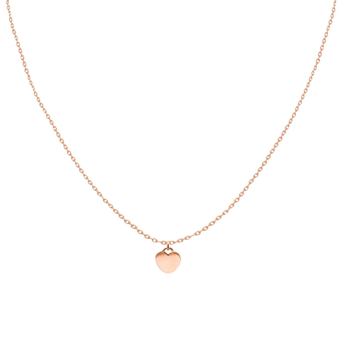 Ružovozlatý náhrdelník Baby Heart 14K