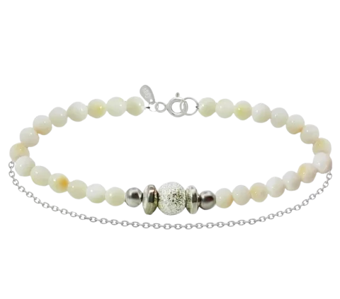 ZILIA Perlmutt Strieborný náramok