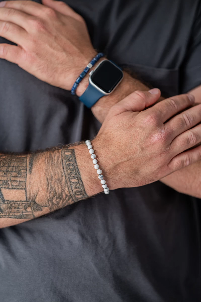 ZILIA Men Force Howlit Strieborný náramok