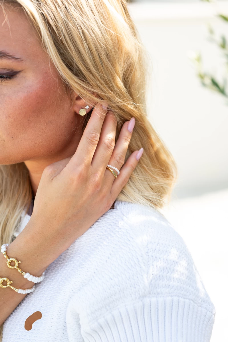 Kruhové náušnice Quintessa z ružového 14K zlata