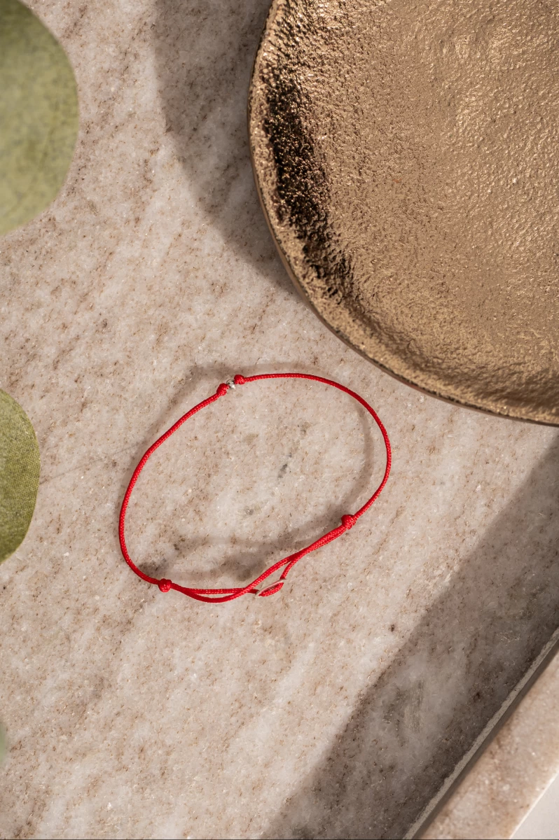 ZILIA Red Protective Baby Strieborná 925 Thread Náramok