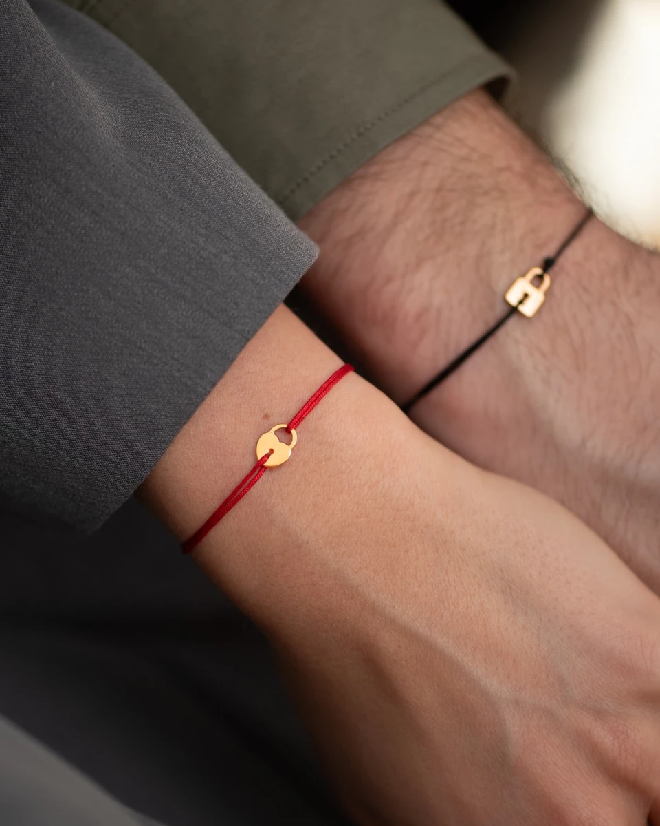 Párový náramok so zámkom zo striebra Sterling Silver 925