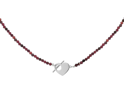 ZILIA Léa Heart Mineral Strieborný náhrdelník