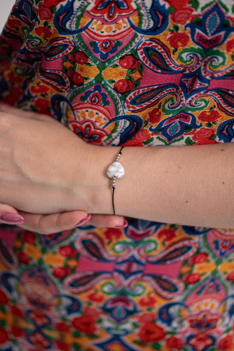 ZILIA Howlit Strieborný náramok