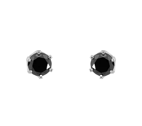 ZILIA Black Zirconia Strieborné Náušnice
