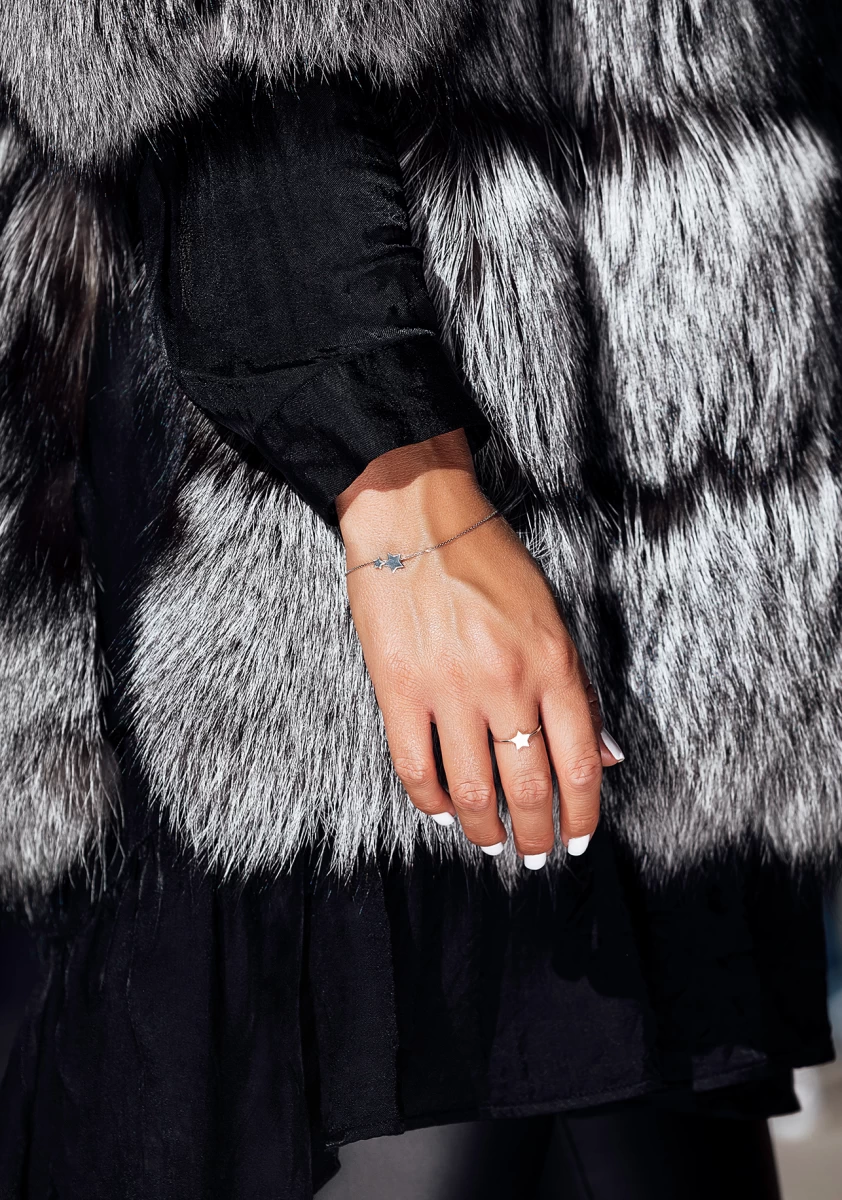 ZILIA Double Star Strieborný náramok