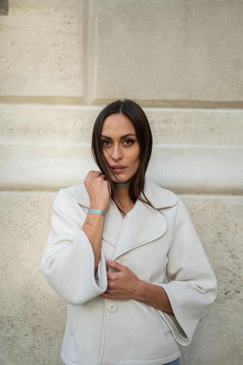 Náramok 7 čakier zo striebra 14K