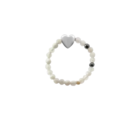 ZILIA Moonstone Heart Mineral Členkový náramok