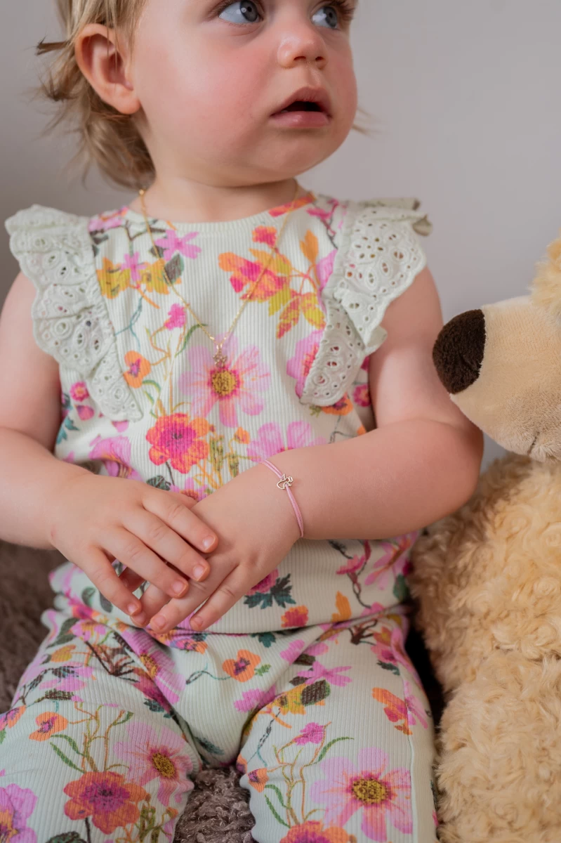 Náhrdelník pre bábätko Contour Angel z ružového zlata 14K