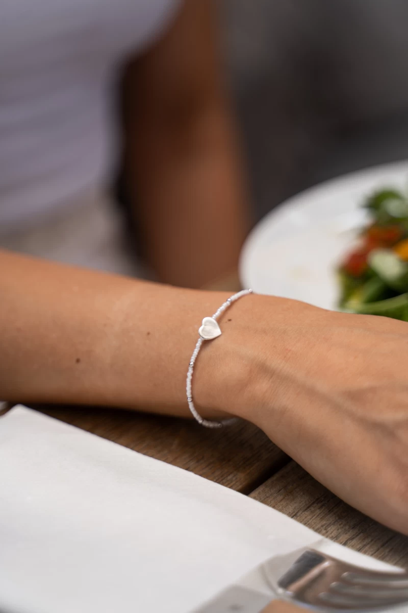 ZILIA Little Pearl With Heart Strieborný náramok