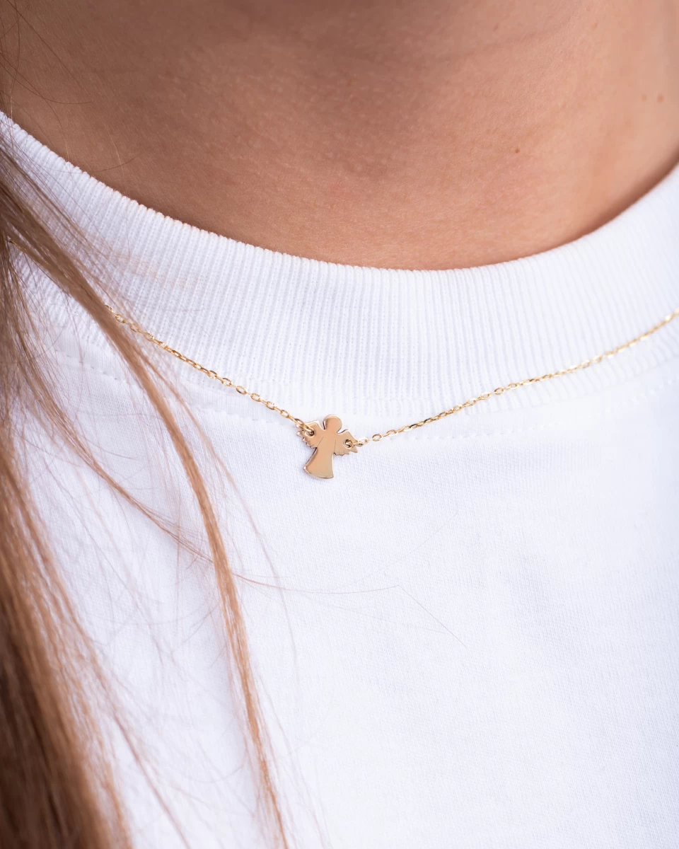 Strieborná retiazka s motívom anjela