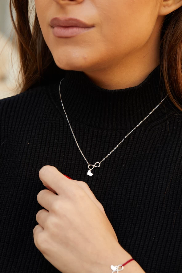 ZILIA Infinity Heart Strieborný náhrdelník