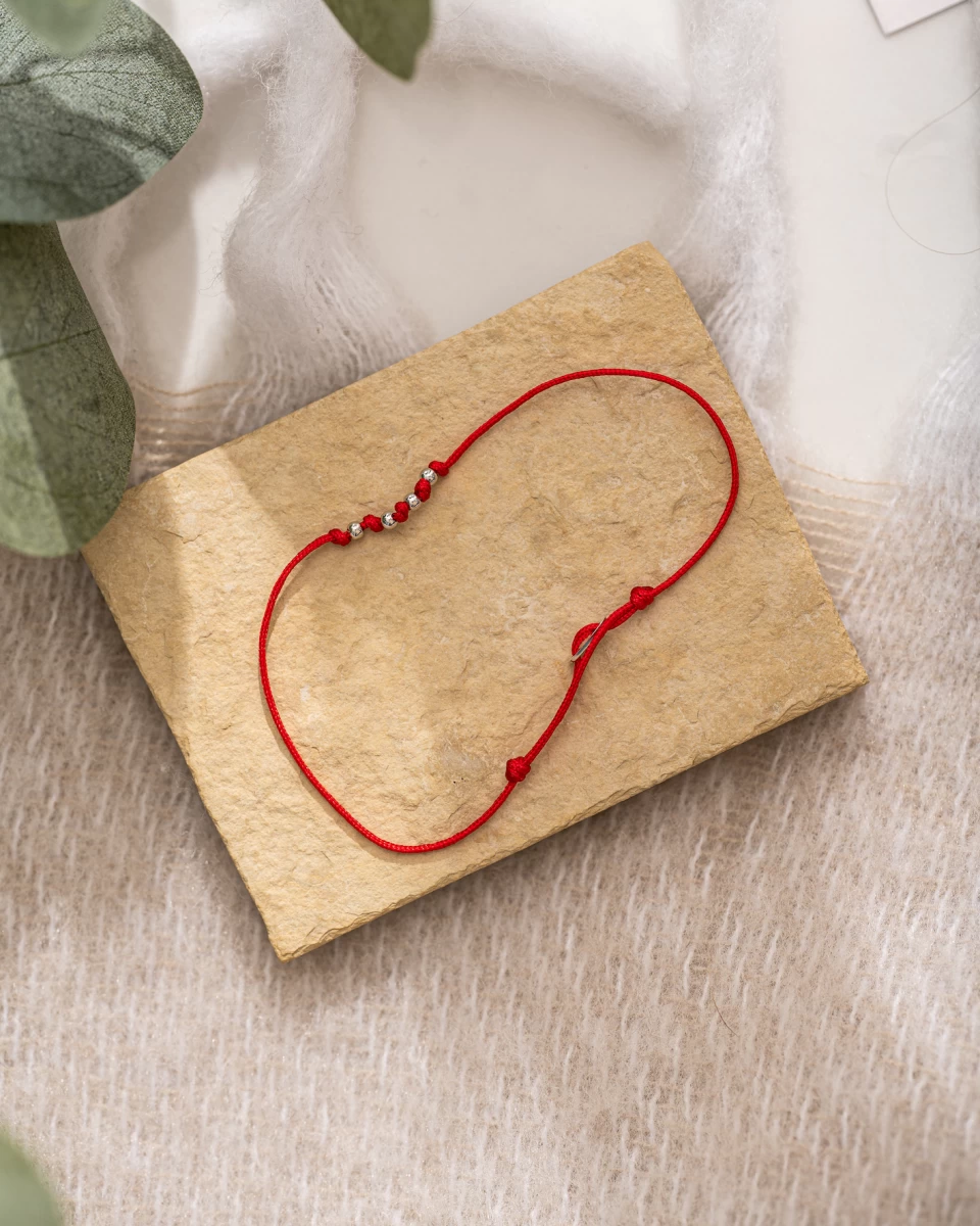 ZILIA Red Protective Baby Strieborná 925 Thread Náramok