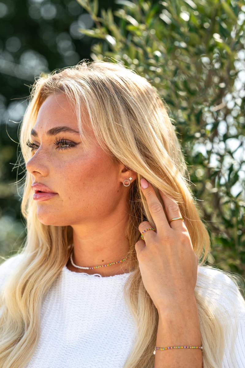 Krásne strieborné kruhové náušnice