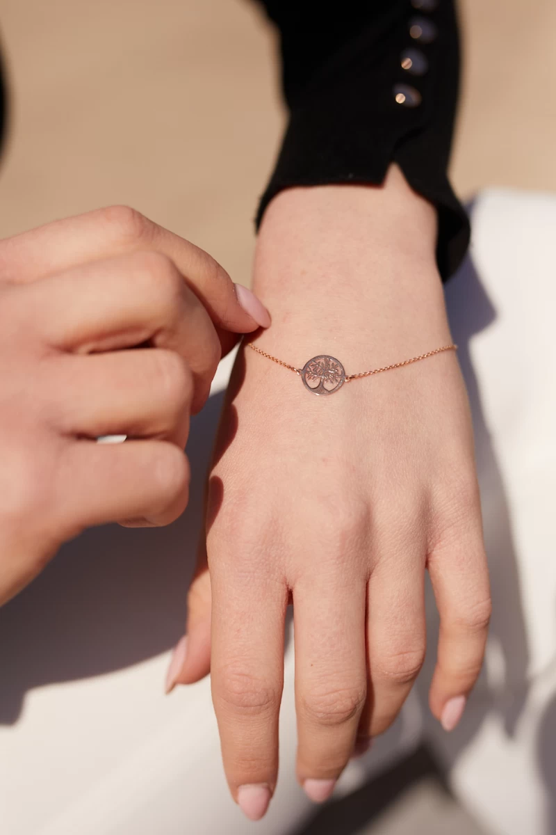 Strom života strieborný náramok