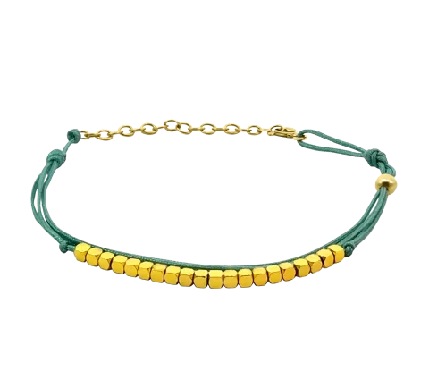 ZILIA Green & Strieborný náramok