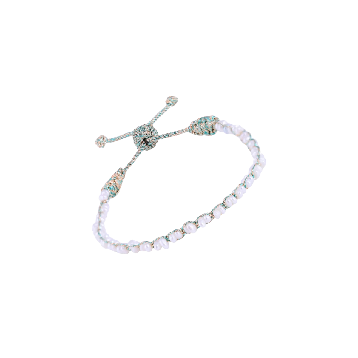 ZILIA tradičný arabský náramok so zlatými niťami broskyňové geránium