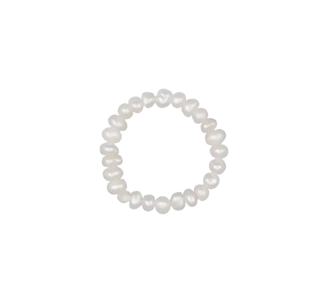 ZILIA White Ghost Pearl Strieborný prsteň