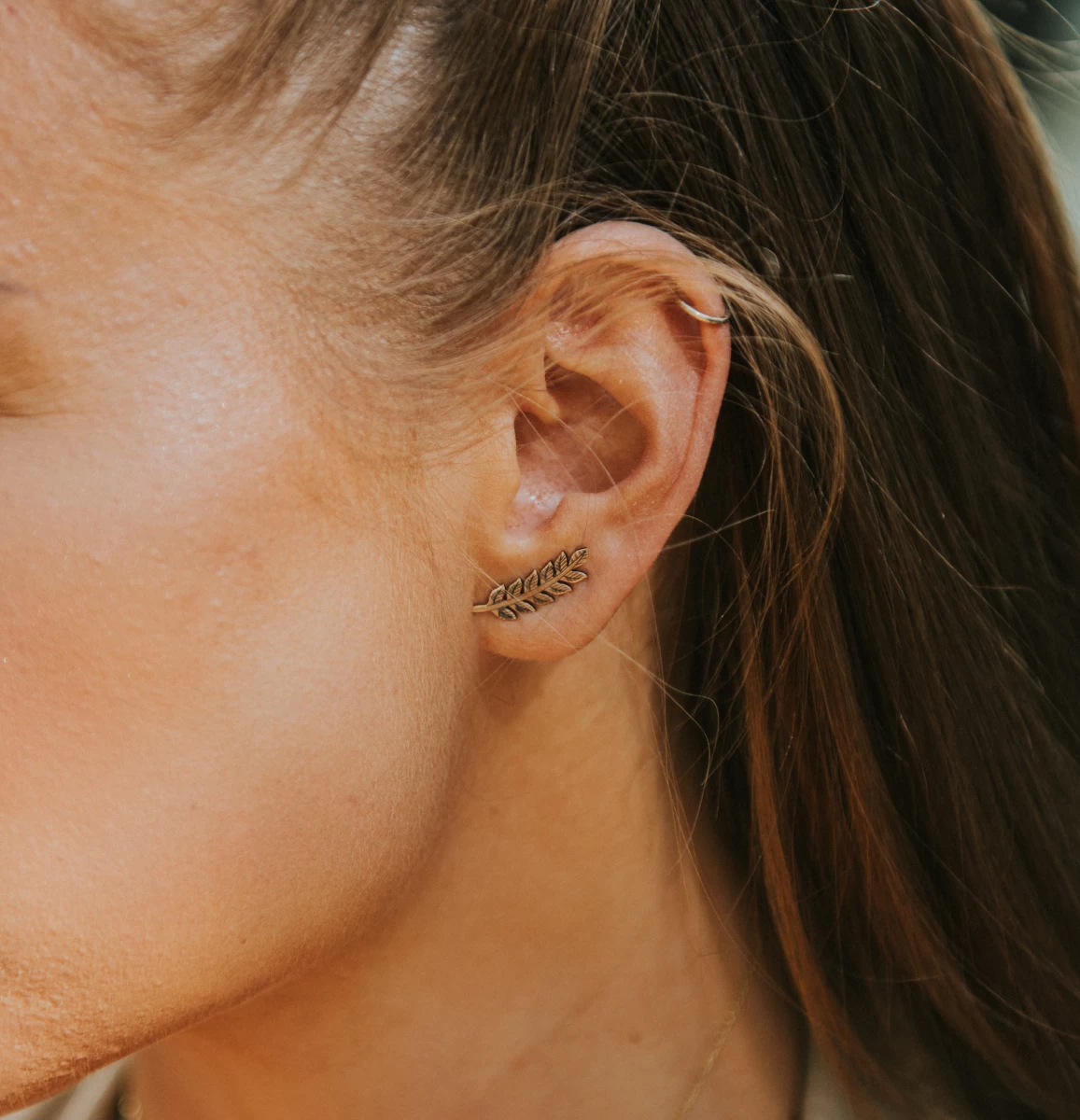 ZILIA Leaf Zlaté Náušnice