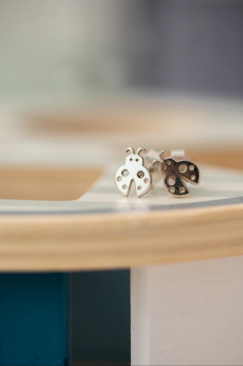 ZILIA Ladybug Zlaté Náušnice