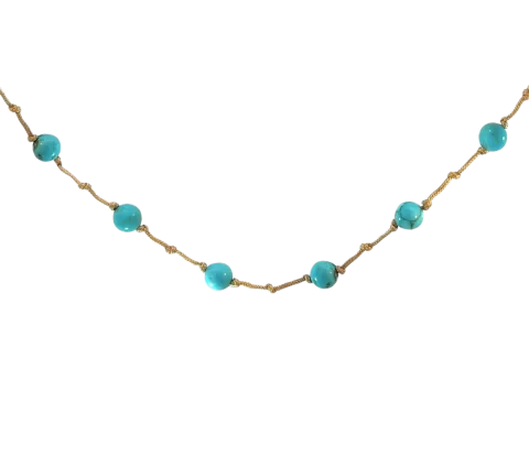 ZILIA Twist Turquiose Strieborný náhrdelník