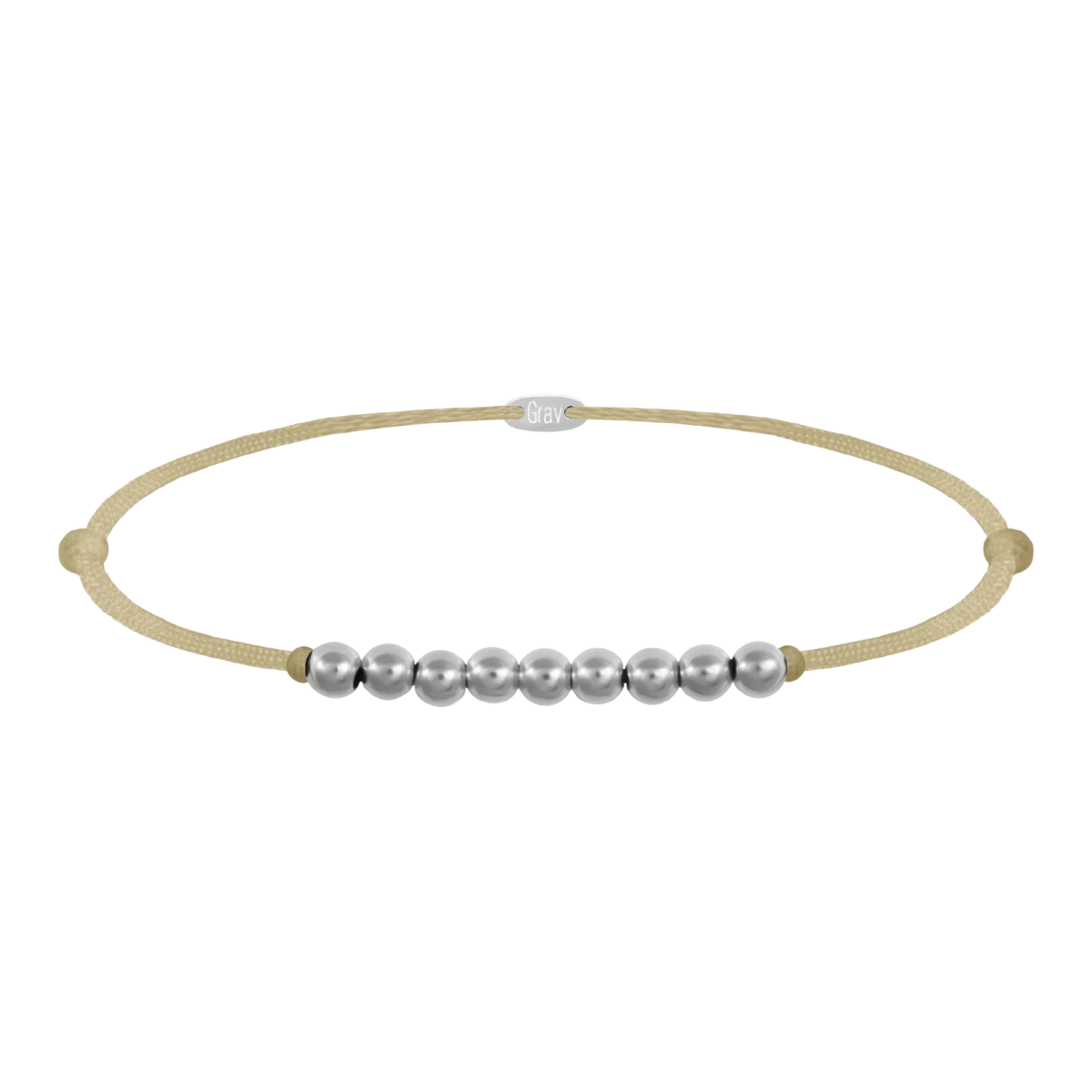 Náramok na niti so striebornými 925 korálkami