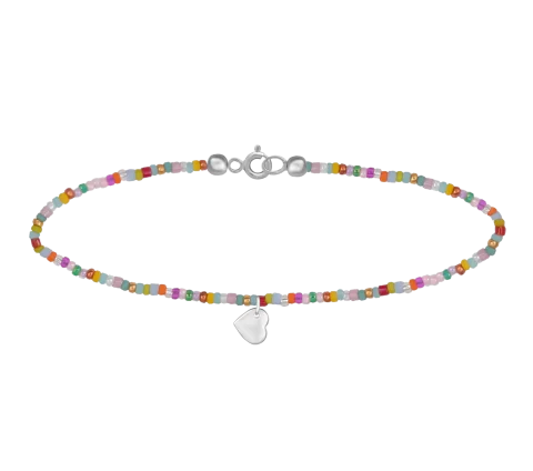 Strieborný členkový náramok ZILIA Symbol Heart