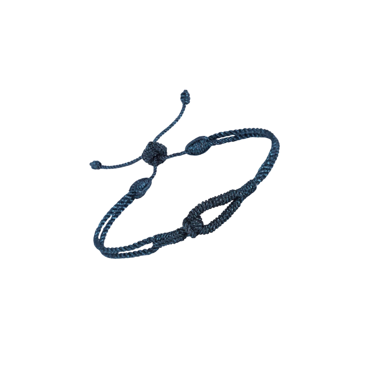 ZILIA pánsky šnúrkový náramok arabský motív petrolejová modrá zlaté nite