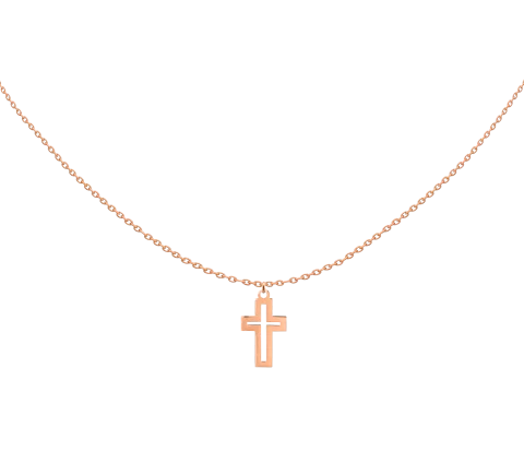 ZILIA Cross Contour Zlatý náhrdelník