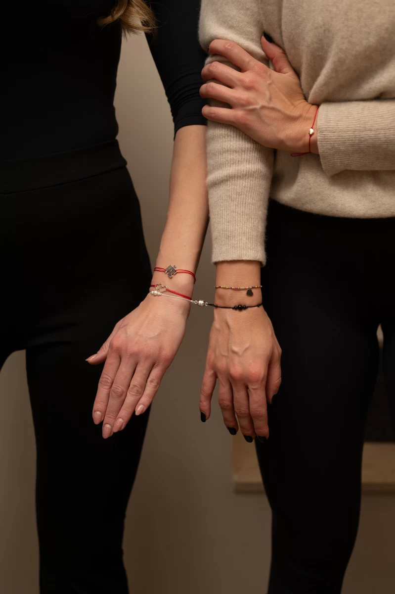 ZILIA Double Pearl Onyx Strieborný náramok