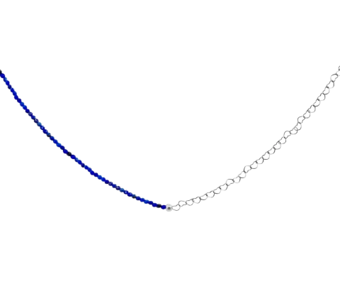 ZILIA Lagoon Lapis Heart Strieborný náhrdelník