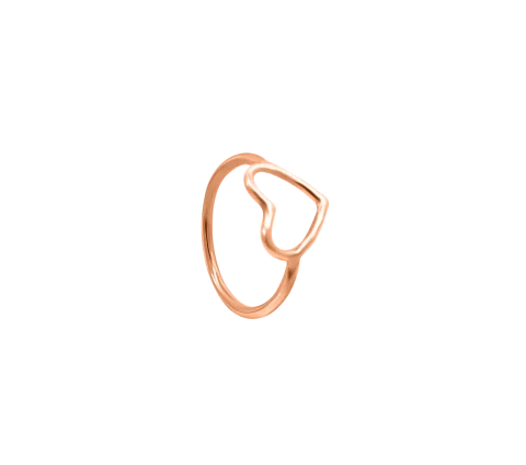 ZILIA Heart Contour Zlatá 14K Midi Prsteň
