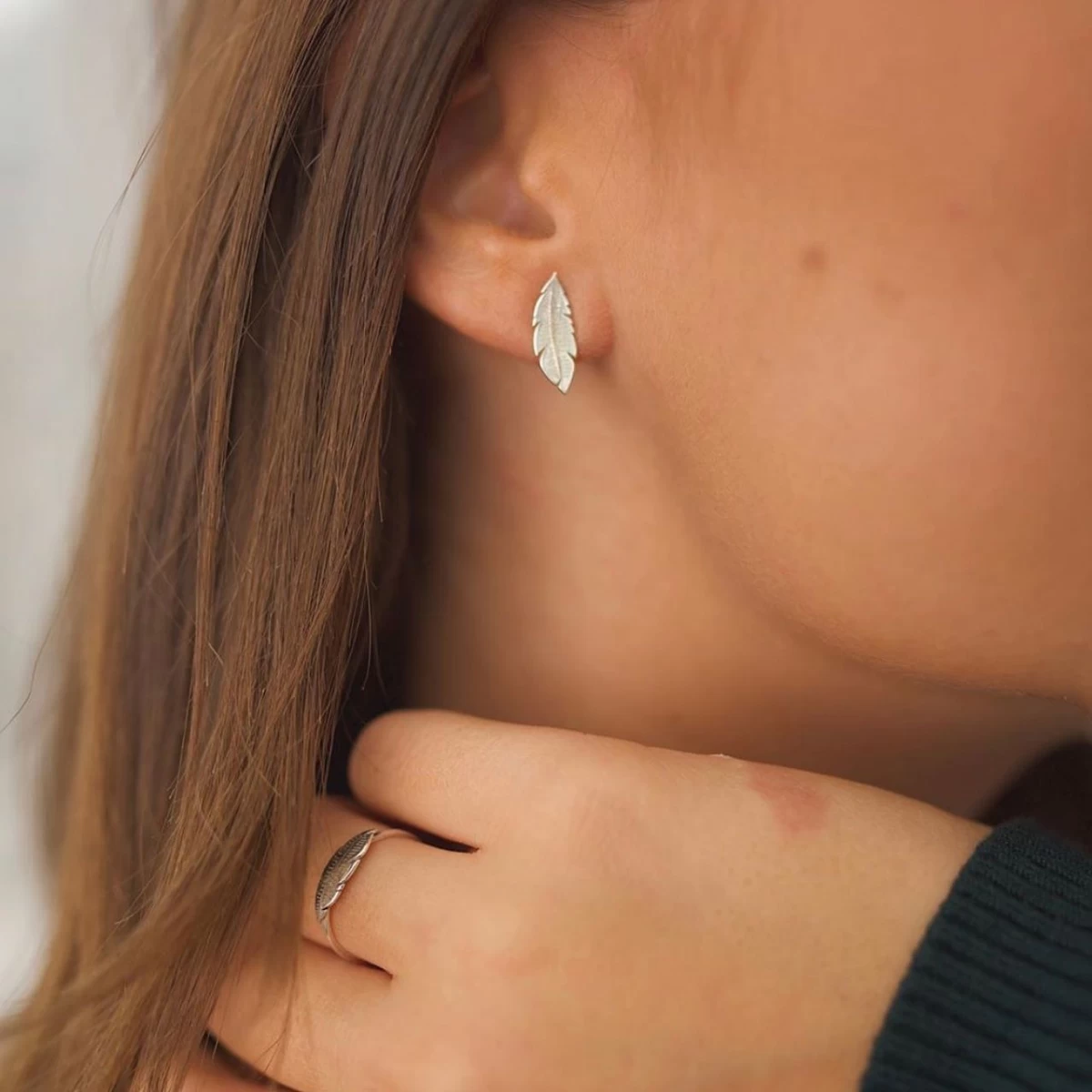 ZILIA Feather Strieborné Náušnice