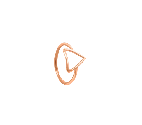 ZILIA Triangle Contour Zlatá 14K Midi Prsteň