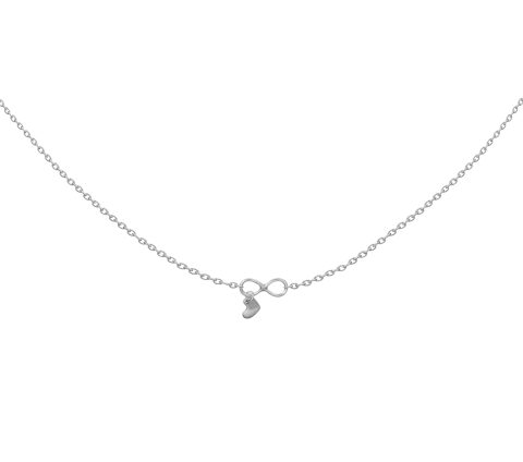 ZILIA Infinity Heart Strieborný náhrdelník