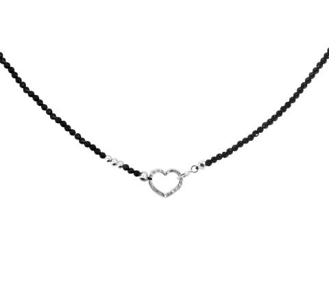 ZILIA Gemstone Spinel Heart Strieborný náhrdelník