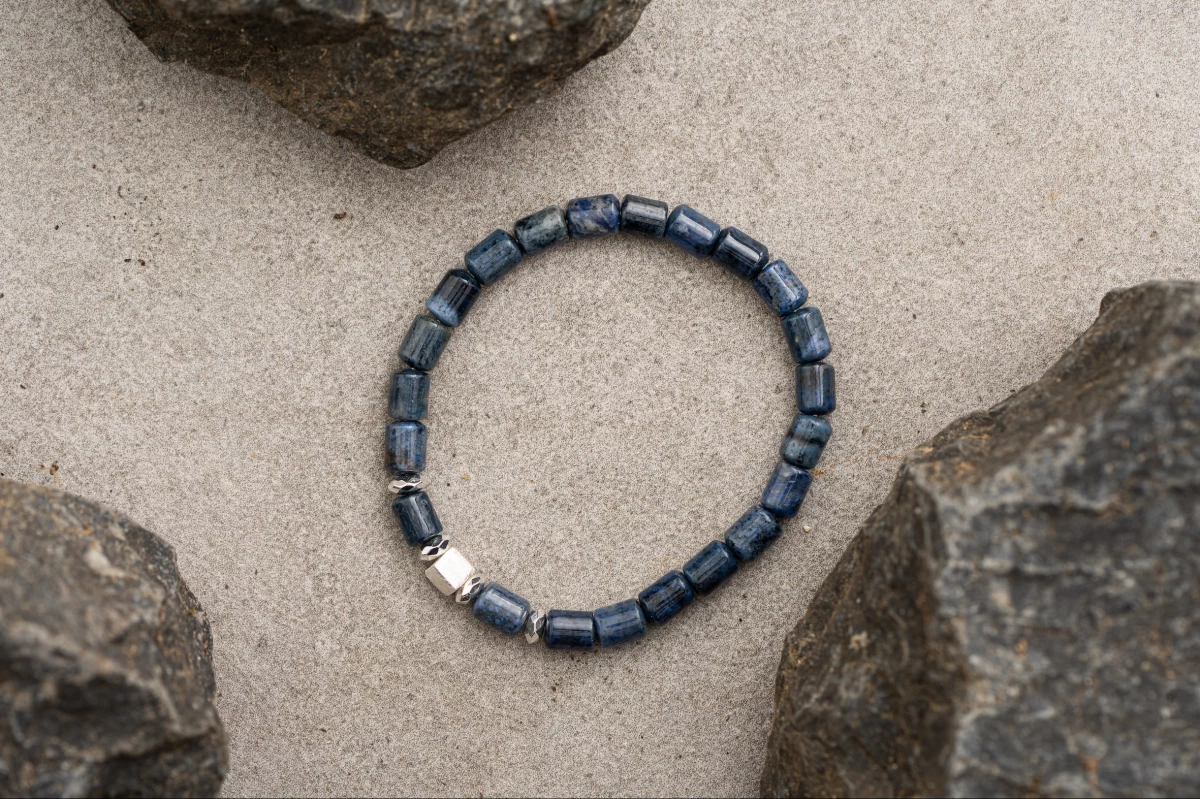 ZILIA Jasper Men 3 Strieborný náramok