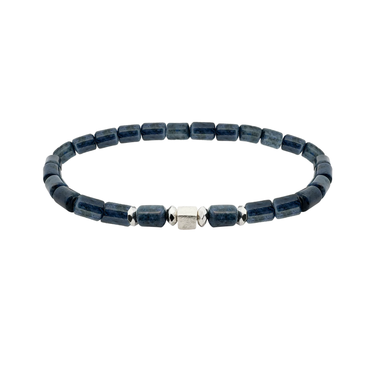 Náramok z dumortieritu a 925 striebra