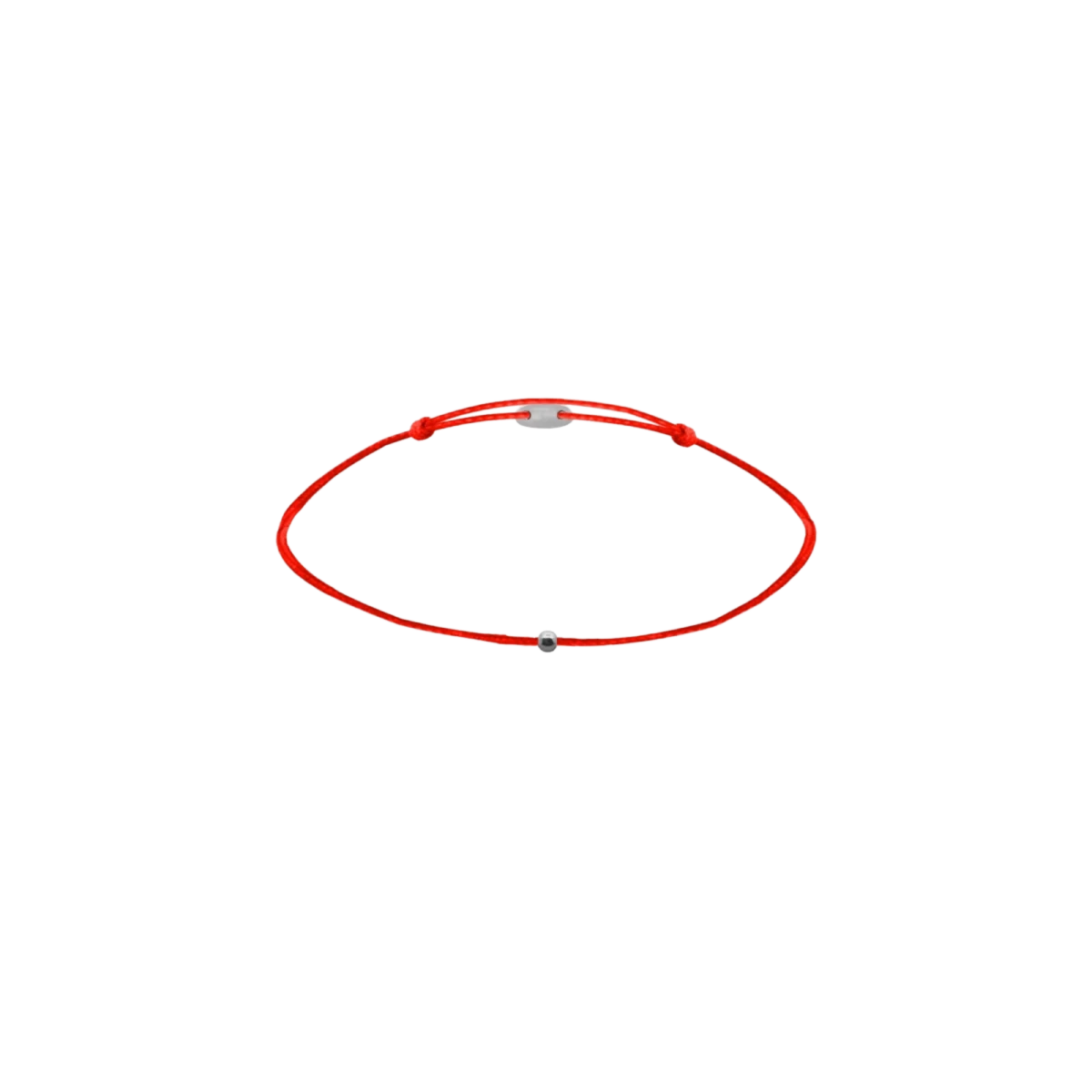 Červený ochranný detský náramok zo striebra 925 na niť
