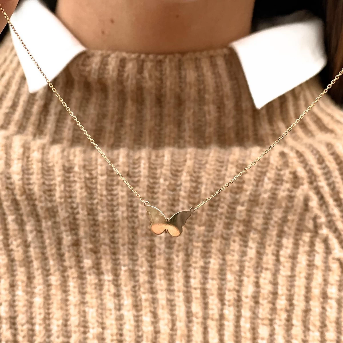 ZILIA Butterfly Zlatý náhrdelník