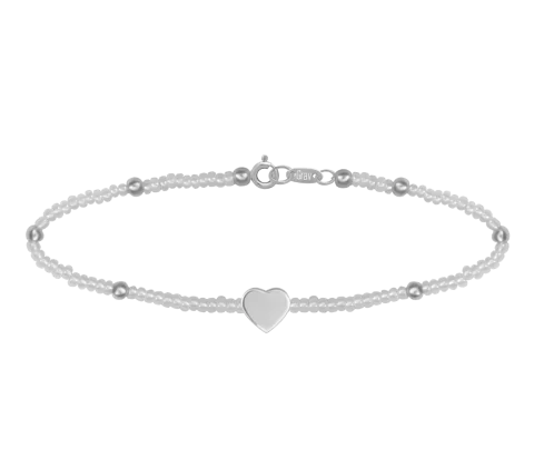 ZILIA Little Pearl With Heart Strieborný náramok