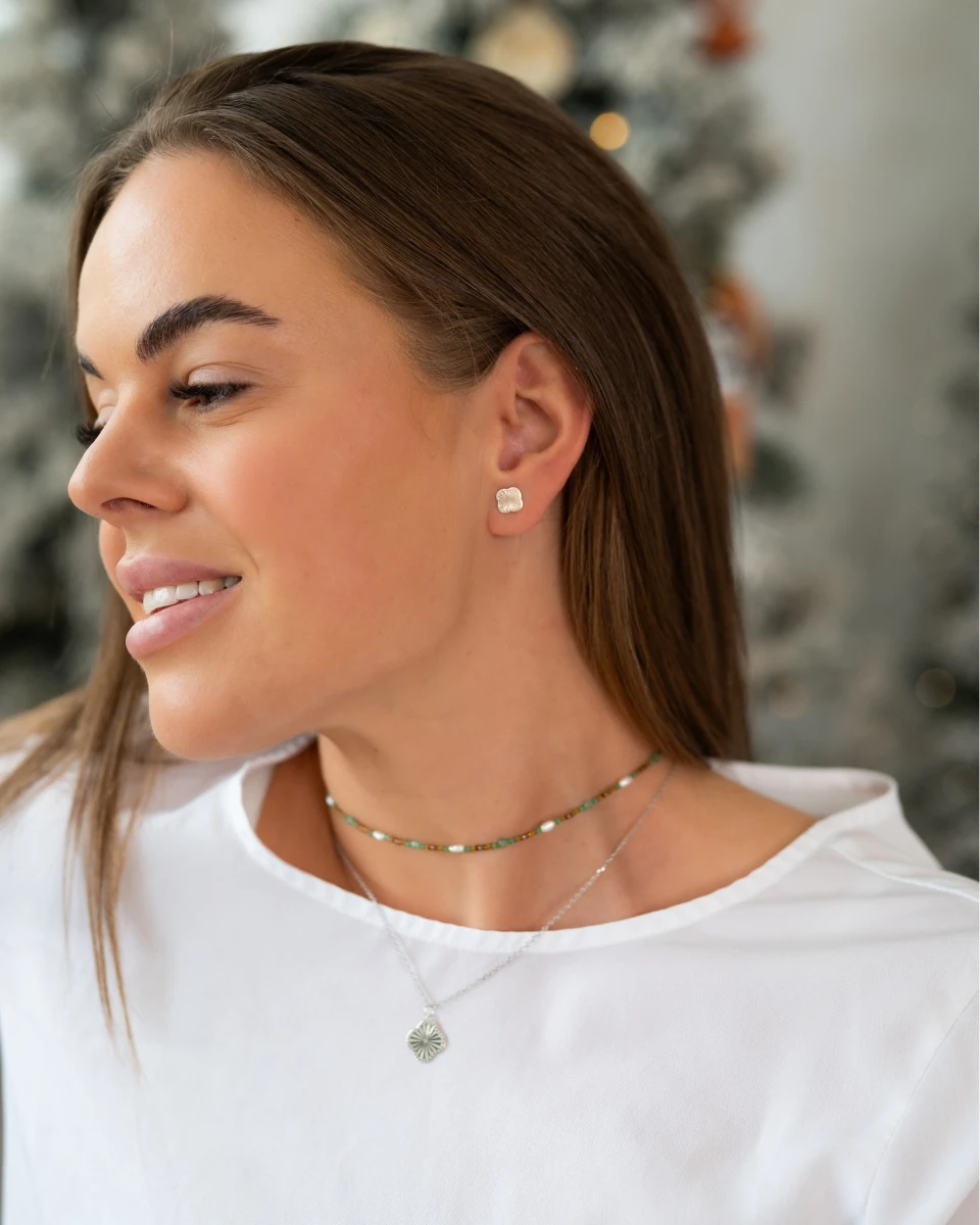 ZILIA Verona Perla Mineral Strieborný náhrdelník