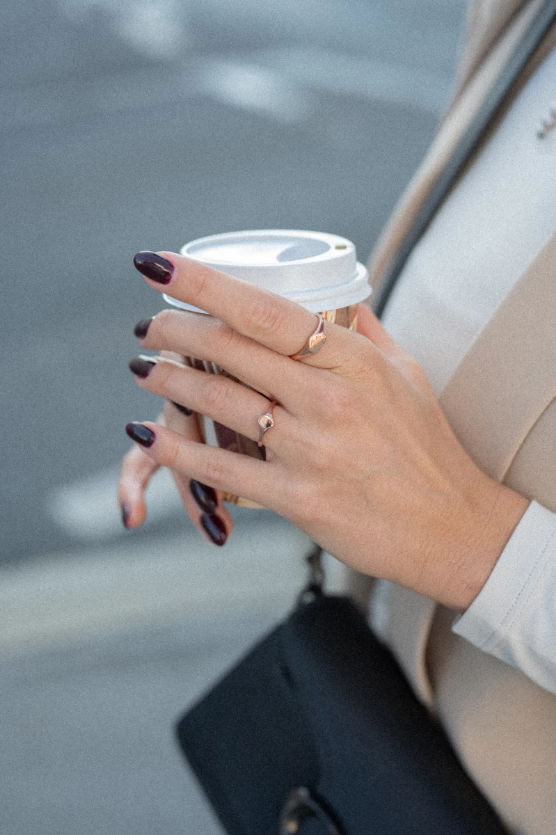 Srdce prsteň z 925 striebra pozlátený ružovým zlatom